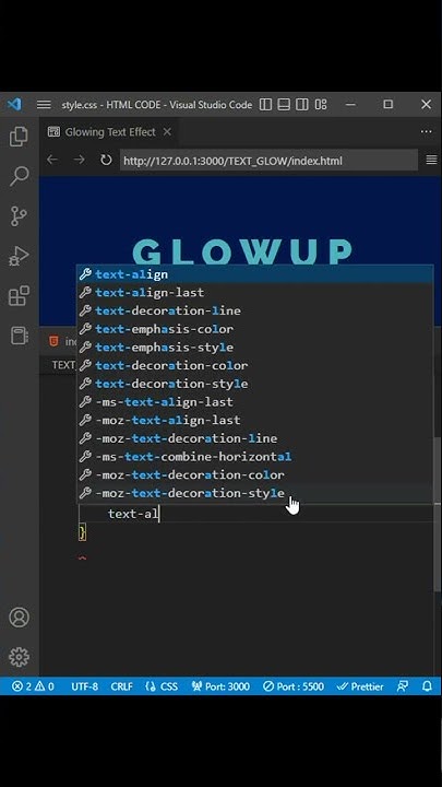 CSS light Glow effect with Box Shadow property | CSS text effect | # ...