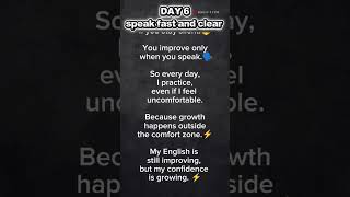 SPEAK AND CLEAR (DAY 6)🗣️💯  #shorts #english #englishspeaking #englishlearning