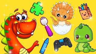 🦖🎨 Dino-Spaß | Kleinkinder-Spiele | Kinderlernen | Kinderspiele screenshot 4