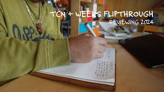 Traveler's Notebook + Hobonichi Weeks Flipthrough | Reviewing 2024