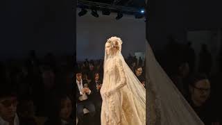 The final bridal look from Elie Saab's Haute CoutureSS25collection is a vision of ethereal elegance.