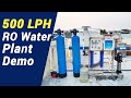 500 litres per hour ro mineral water plant price installation  demo  ro traders