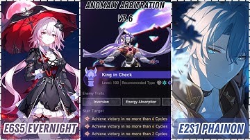 E6S5 Evernight True 0 Cycle x E2S1 Phainon Clear New Mode | Anomaly Arbitration  #evernight
