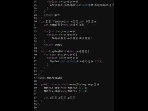 Java Program to multiply two matrices - YouTube