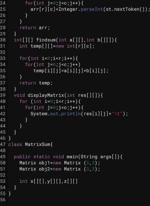 Java Program to multiply two matrices - YouTube