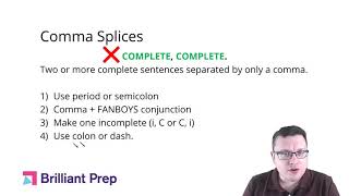 Comma Splices || SAT Crash Course Preview #5
Brilliant Prep (https://brilliantprep.com/) offers test prep classes and courses for the SAT & ACT.
Subscribe to our channel for more test prep tips & strategies! Comma Splices || SAT Crash Course Preview #5