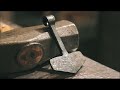 Blacksmithing - Forging a Thor's hammer / Mjolnir Viking pendant