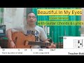 Beautiful In My Eyes - Joshua Kadison - Cover Version with Guitar Chords & Lyrics @TeacherBob