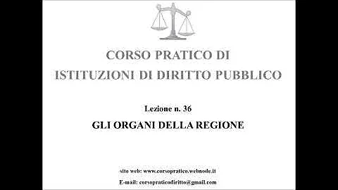 Quanti sono gli organi della Regione?