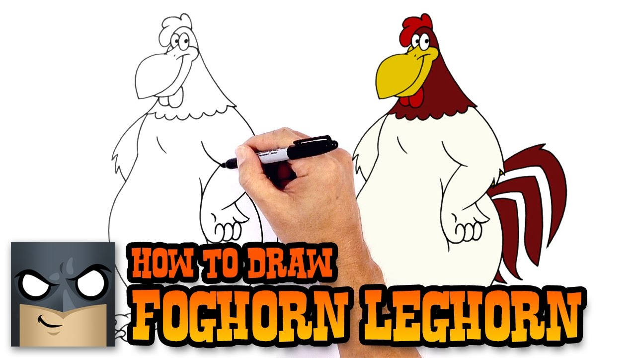 how to draw foghorn leghorn looney tunes youtube