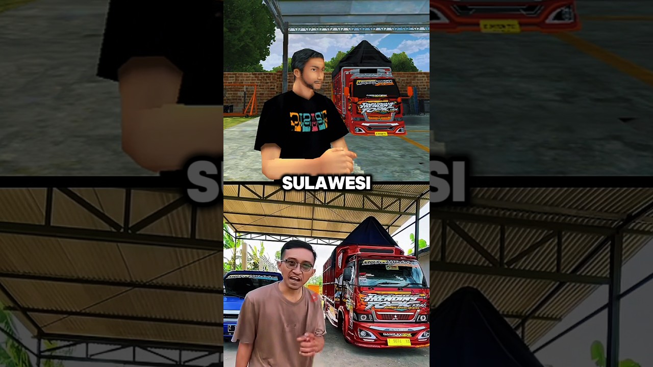 Bussid VS Real Life truk trending topic pasang rem khas Sulawesi #sharcut_tm #trukoleng #bussid