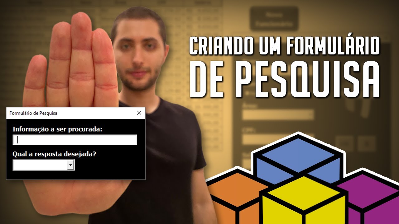 formulário de pesquisa no vba