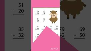 2 Digit Subtraction Without  Regrouping Grade 1 #maths #practice worksheets