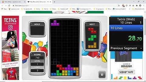 Tetris 10 Lines Speedrun