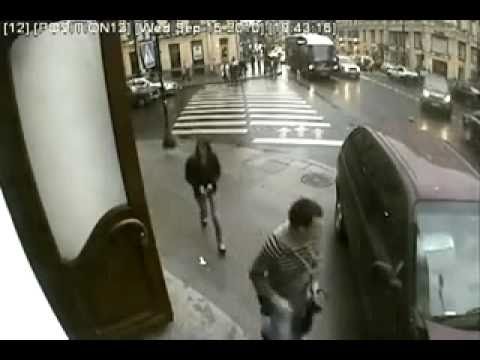 The luckiest guy escaped from the car accident (2)  YouTube