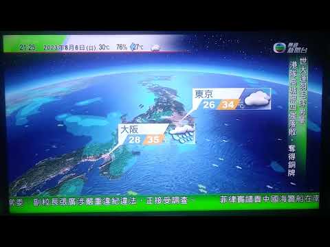 無綫新聞台 天氣報告 2023年8月7日 21:20-21:25
