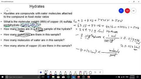 Module 7 Lecture Video Hydrate molecule