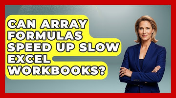 Can Array Formulas Speed Up Slow Excel Workbooks? - Docs and Sheets Pro