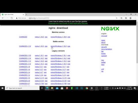 How to install Nginx in windows