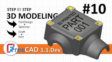 FreeCAD 1.1: 3D modeling exercise 10 | 3D text with Draft + Part workbench