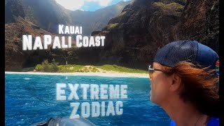 Napali Coast Boat Tour - Kauai Extreme Zodiac - Waterfalls, Spinner Dolphins With Capt. Andys 4K