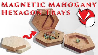 I Made My Own Modular AND Magnetic Dice Trays! DIY Hexagon Mahogany Trays Easy and Quick!