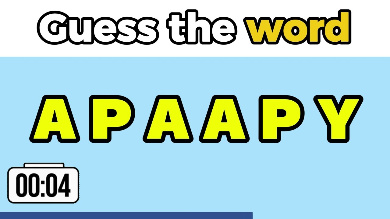 Guess the word | Fruits scrambled letters quiz | Guess the word from scramble letters