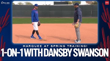 Turning double plays with Cubs shortstop Dansby Swanson!