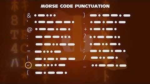 Sticks the Badger Teaches Morse Code Punctuations