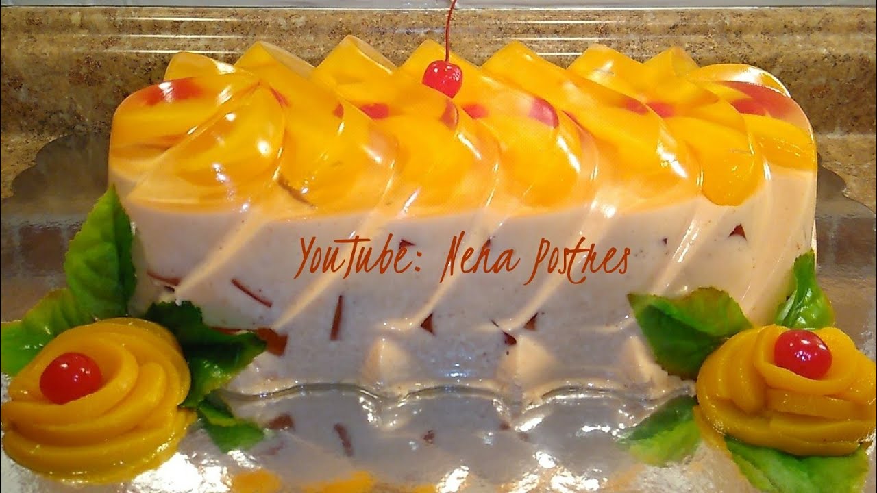 Gelatina Duraznos con Crema🍑🍑🍑😋