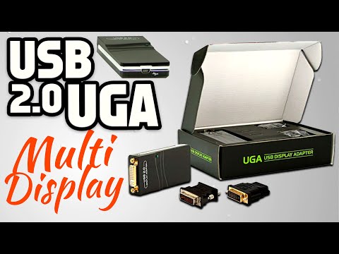 Adaptador USB 2.0 UGA Multi-Display | Conversor de USB em DVI, VGA E HDMI