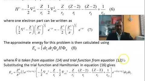 Variation Method Helium Atom