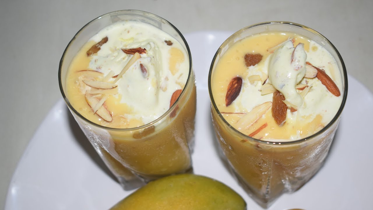Mango Shake Ice Cream Mango Shake Refreshing Drink Youtube