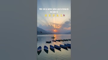 The Famous Phewa lake of Pokhara in Nepal 🇳🇵 #nature #lakes
