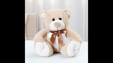 Dingman Factory made adorable teddy bear with ribbon
