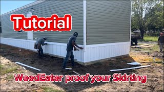 How to install a mobile home skirting kit !! Weed eater friendly