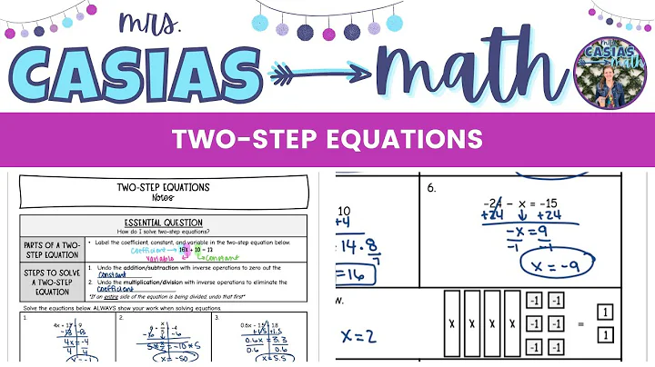 Solving Two-Step Equations | 8th Grade Math Pre-Algebra