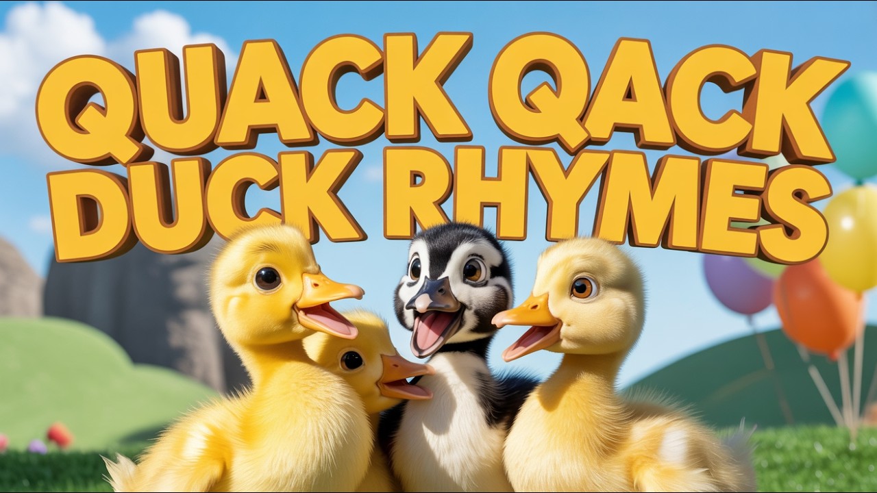 Fun Duck Song English Kids | Cute Quack Quack Nursery Rhyme Toddlers Preschool Baby Love Singing