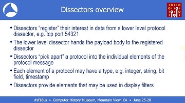 SF18US - 03: Writing a Wireshark Dissector (Graham Bloice)