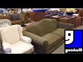 GOODWILL FURNITURE SOFAS COUCHES ARMCHAIRS HOME DECOR SHOP WITH ME SHOPPING STORE WALK THROUGH 4K