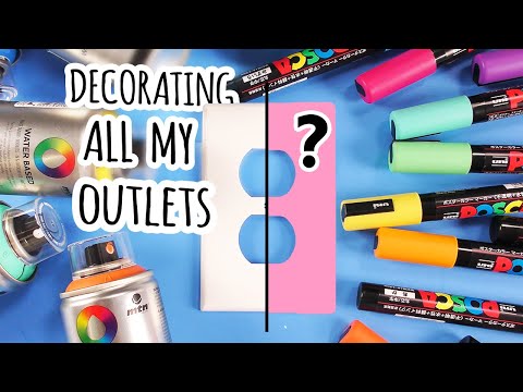 Painting All of My Outlet Covers - YouTube