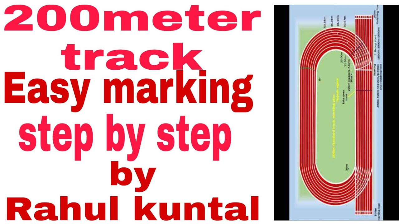 200 meter track marking