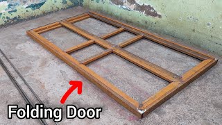 Folding Door || How To Install A Double Hinged Door In A Wood Frame || Design Door