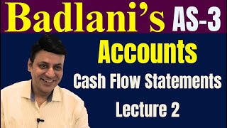 Cash Flow Statements: AS 3: Lecture 2: Accounts I CA Dilip Badlani
