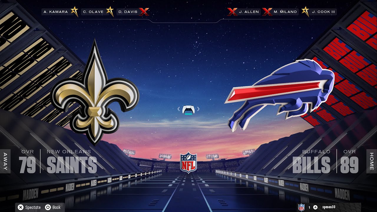 New Orleans Saints Vs. Buffalo Bills (Sunday Football: Simulation (Madden: 26))