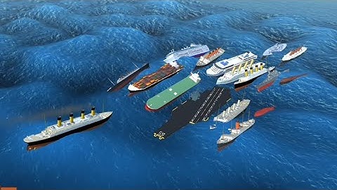 17 SHIPS VS BIG WAVES!!! who sinks first? - Ship Mooring 3D