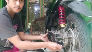 Cara bongkar CVT Motor matic Yamaha MIo Soul karbu dan ganti roller