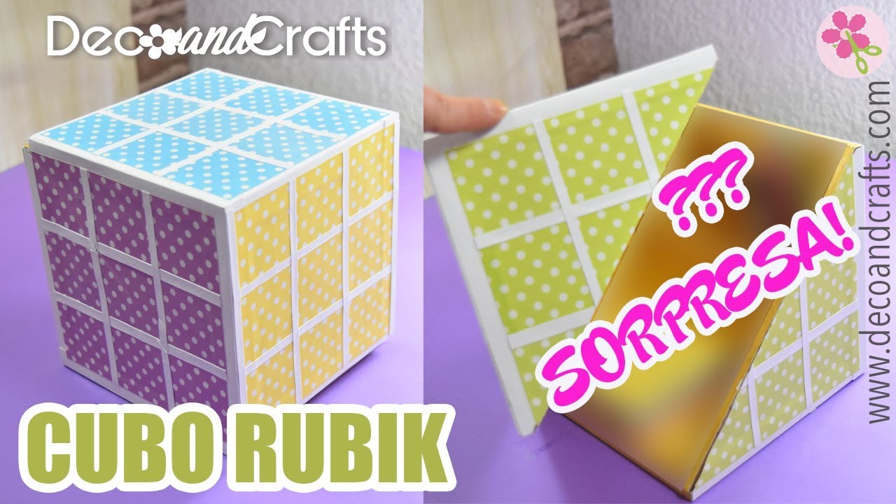 Cubo Rubik De Carton Cubo de Rubik de cartón Organizacion rápida - DecoAndCrafts - YouTube