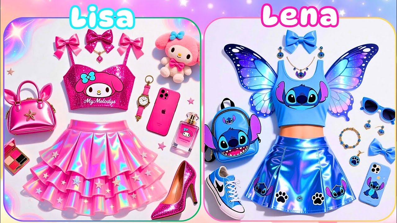 Lisa or Lena 💗🔥🎉Fashion Melody Stitch#random #cute #fypジ #lena