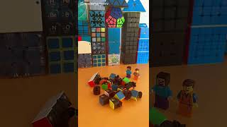 Lego Minecraft Steve assembles a Rubik’s cube #lego #rubikscube #stopmotion #minecraft #legomovie